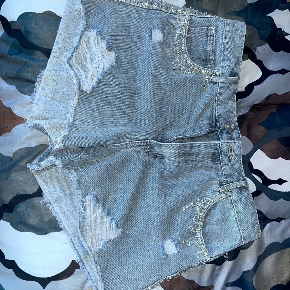 Rhinestone Jean shorts